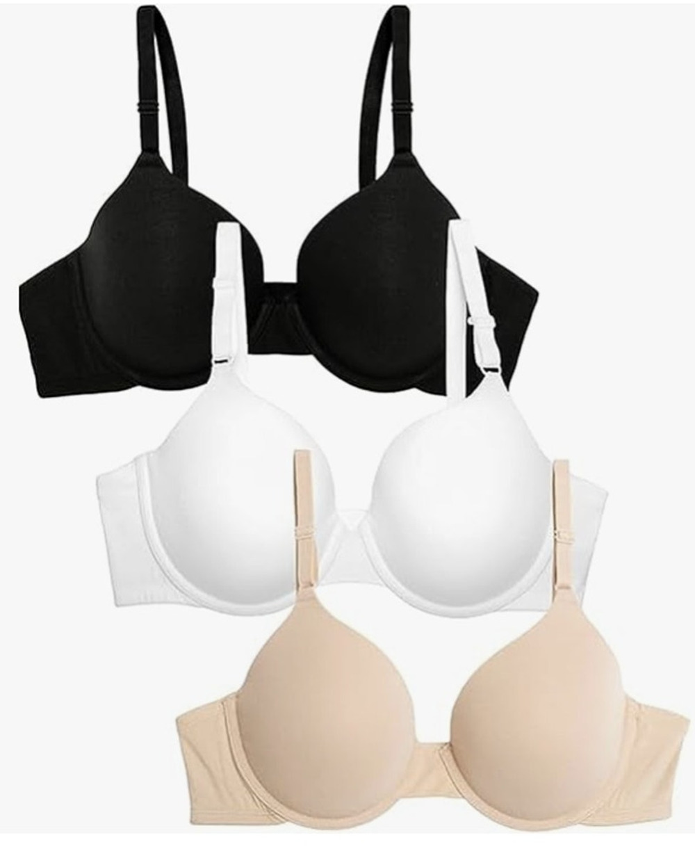 Fruit of the Loom Women's 36DDD Smooth Ultra-Soft 3-Pack T-Shirt Bra OS11-28